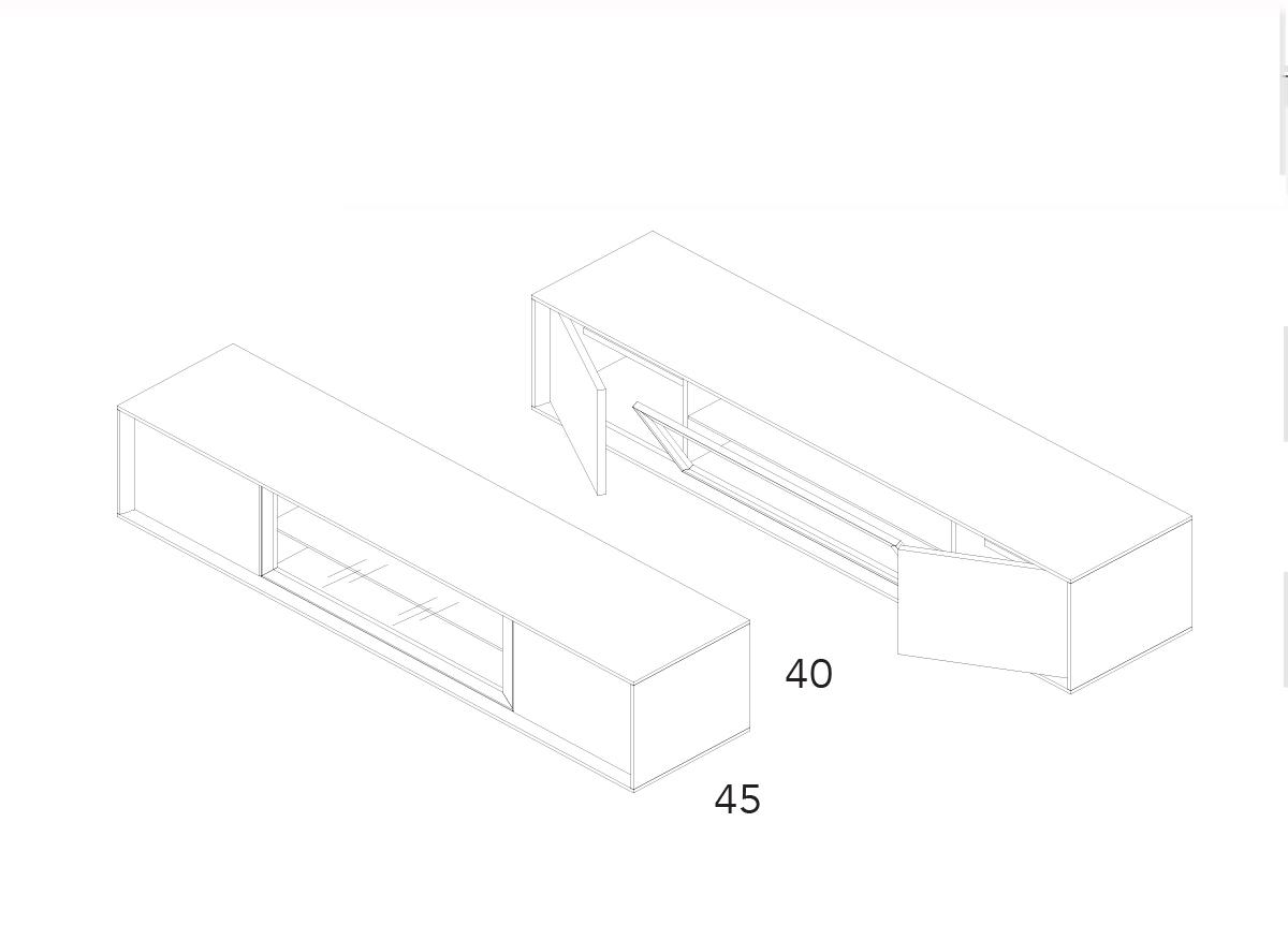 709 Glass Door Sideboard/TV Unit