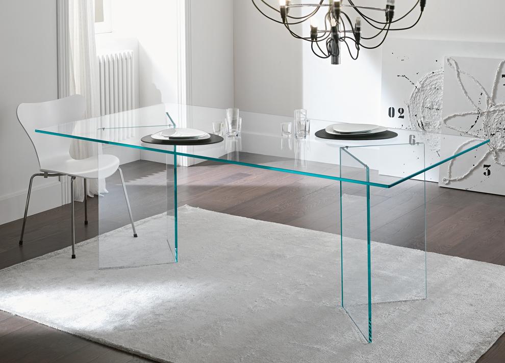 180cm glass dining table