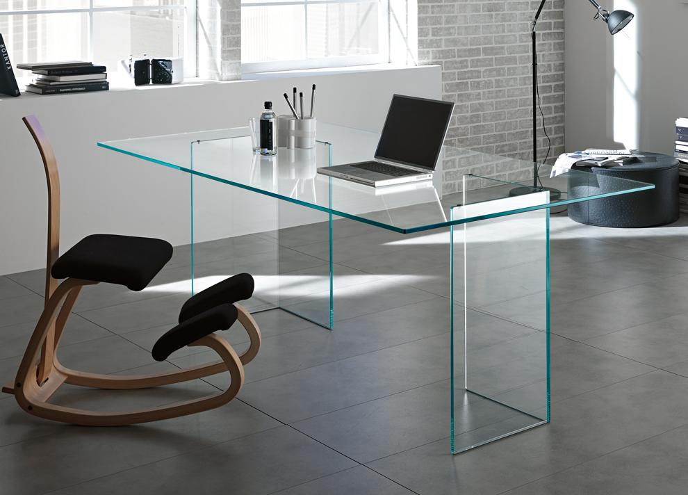 Glass desk store