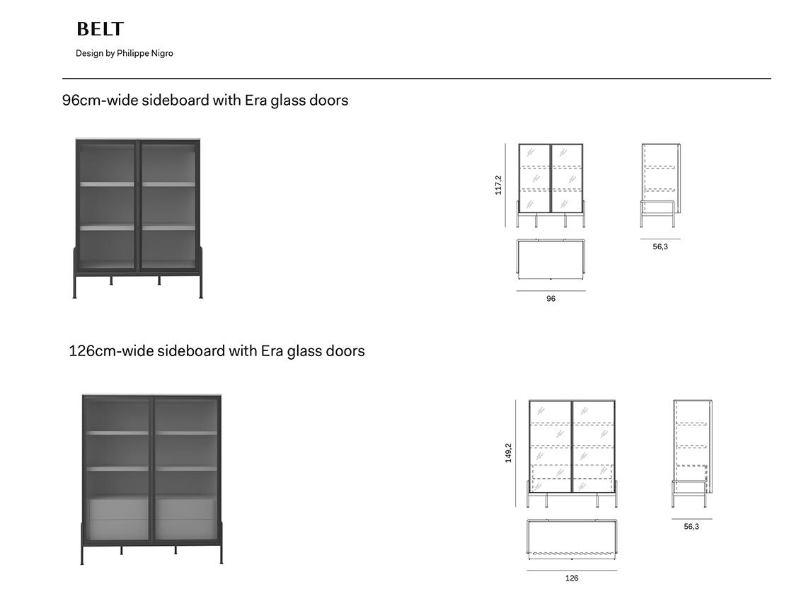 Novamobili Belt Glass Sideboard