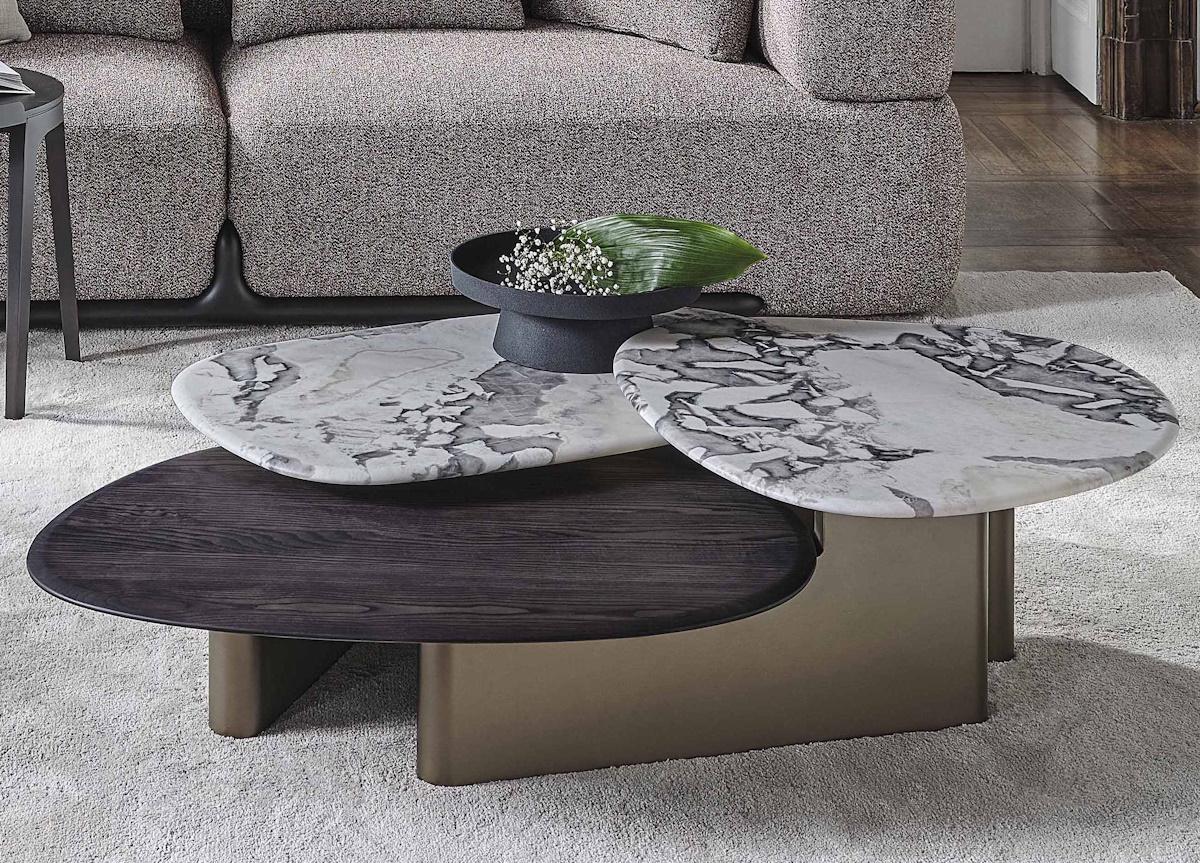 Porada Callisto Mix Wood/Marble Coffee Table | Porada Tables | Porada ...