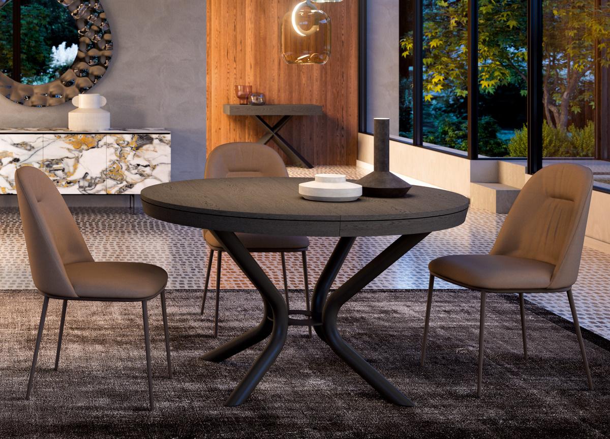 Ozzio Cirkle Round Extending Dining Table