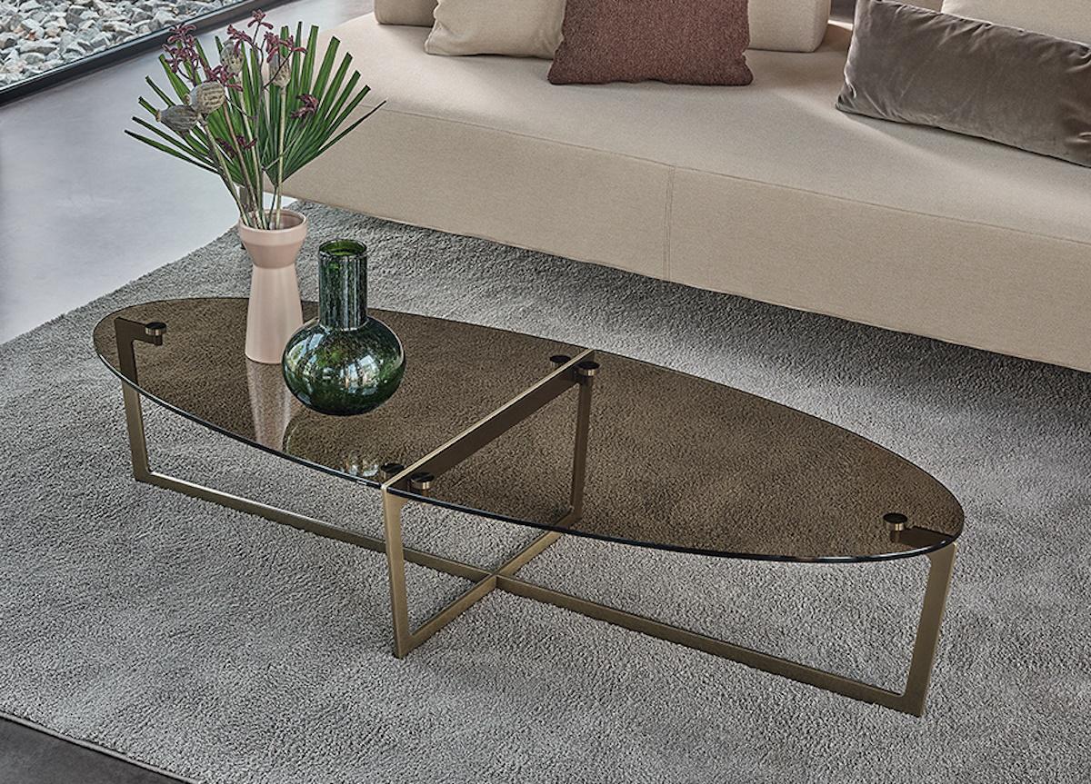 Cross Oval Coffee Table