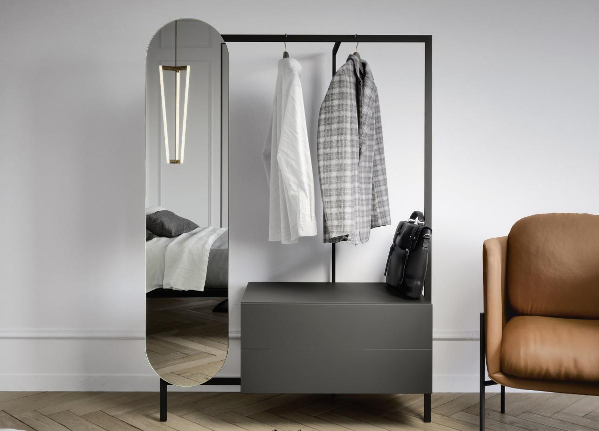 Novamobili Easy Clothes Rail and Drawers Novamobili Furniture At Go Modern