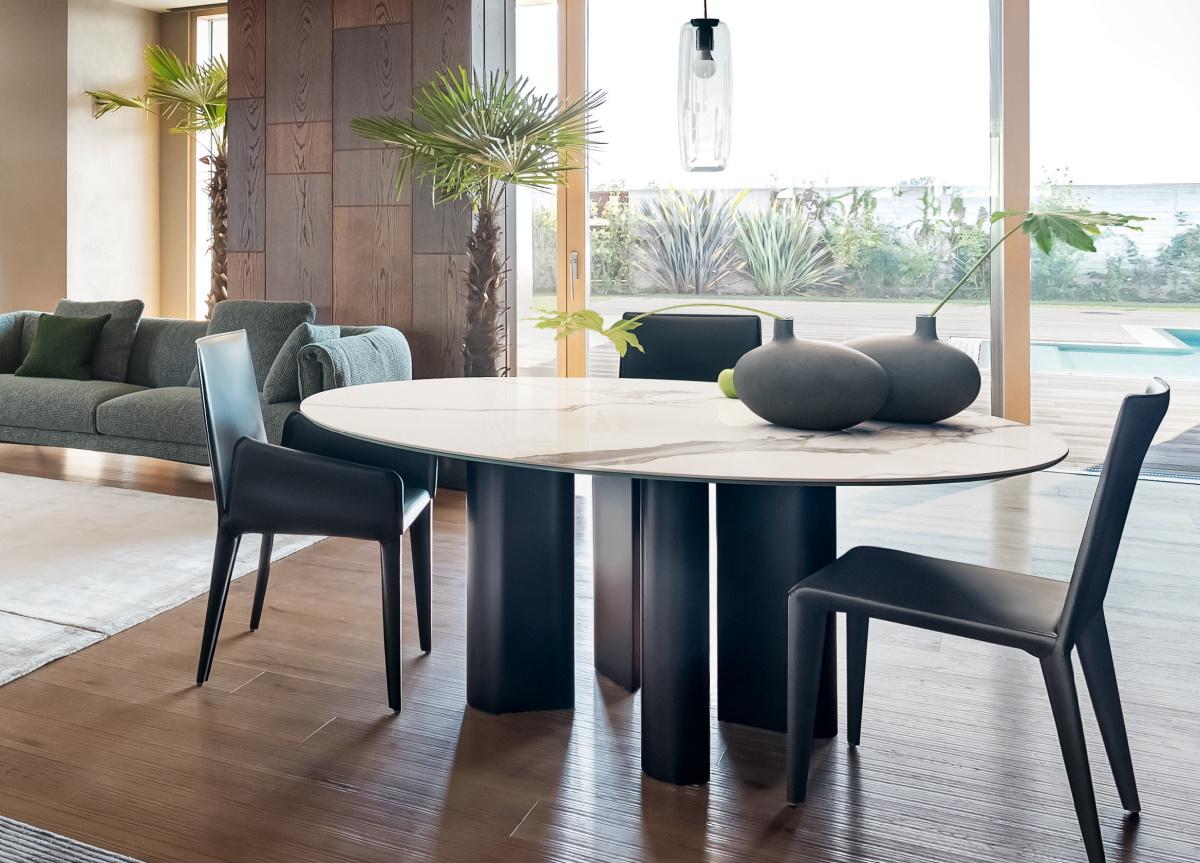 Bonaldo Geometric Round Dining Table