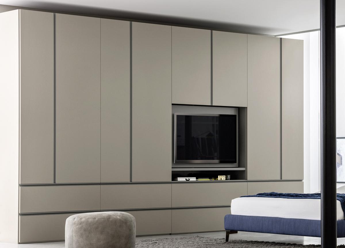 Novamobili Gola Wardrobe With Media Unit