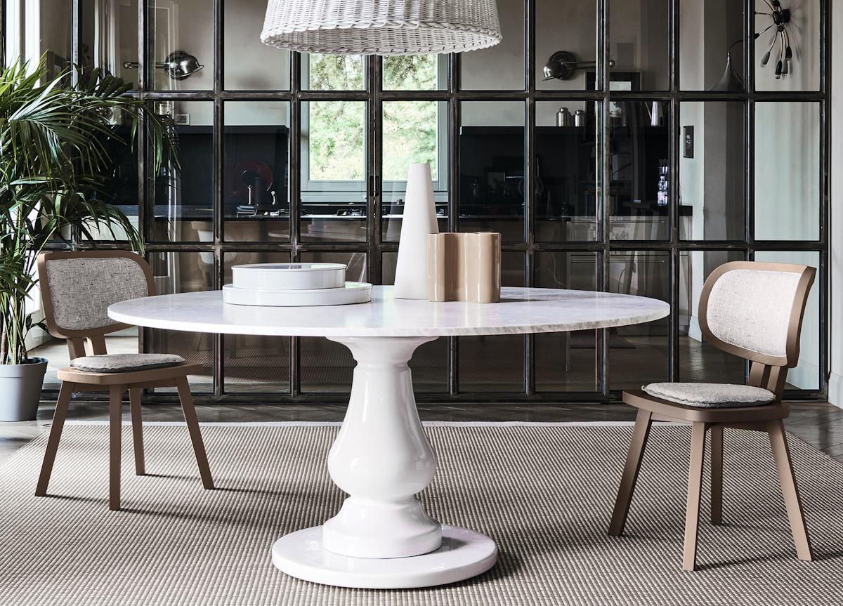 Round modern online pedestal dining table