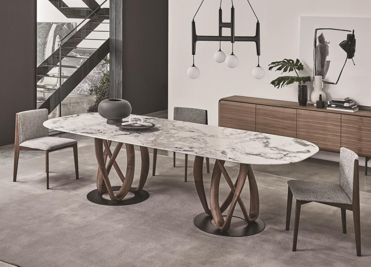 Marble large store dining table