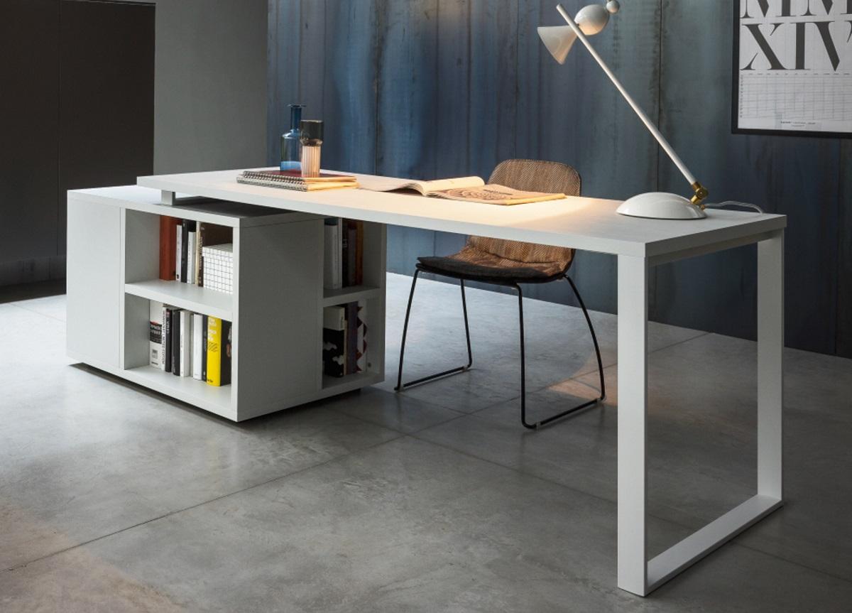 Isola Home Office Desk With Bookcase