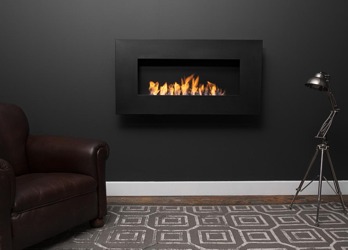 Nero Wall Mounted Bio Ethanol Fire - Bioethanol fires