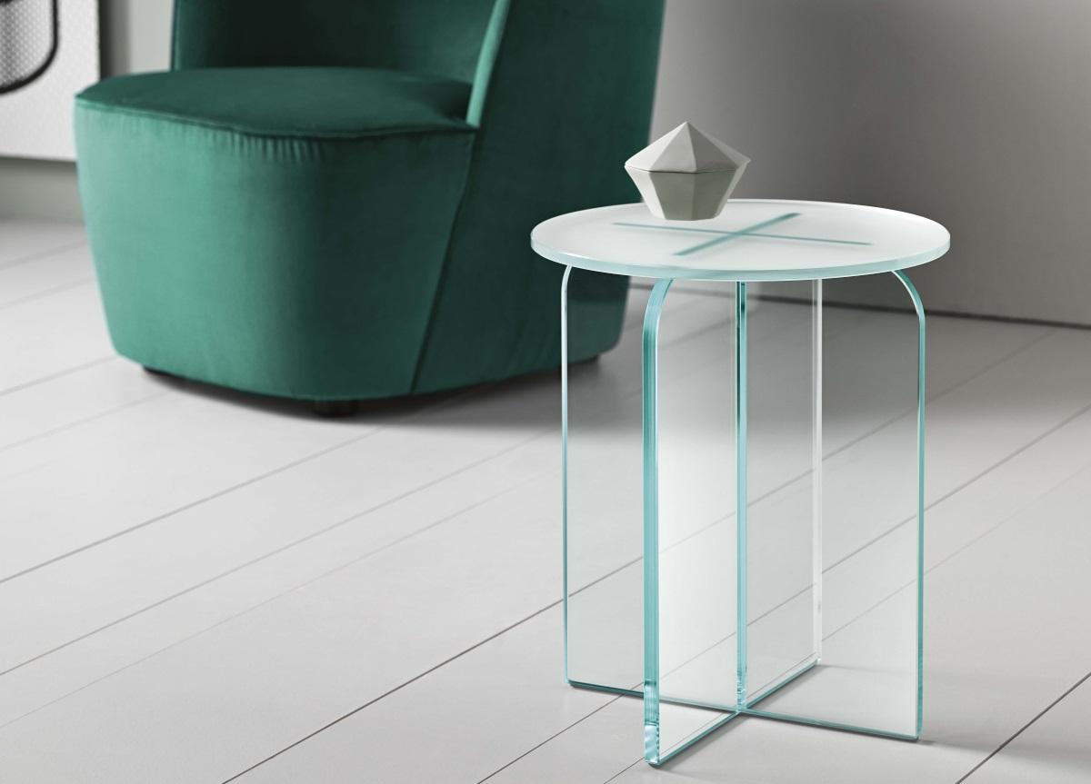 Glass stool on sale