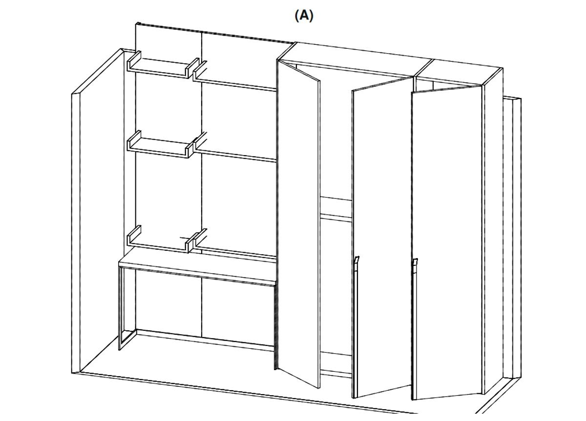 DaFre Poker Home Office/Wall Unit Composition 41