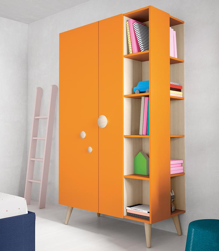 Battistella Woody Wardrobe With Exposed Shelves