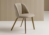 Bontempi Agatha Dining Chair with Metal Legs