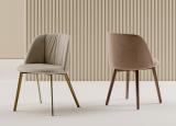 Bontempi Agatha Dining Chair with Wood Legs