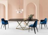 Bontempi Delta Barrel Top Dining Table