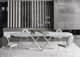 Bontempi Delta Barrel Top Extending Dining Table