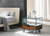 Tonelli Grattacielo Glass Bedside Cabinet