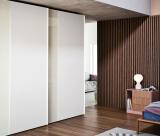 Offset Sliding Door Wardrobe With Mirror Inserts