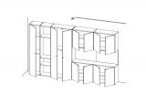 DaFre Poker Wardrobe/Wall Unit Composition 11