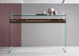 Tonelli Quiller Glass Console Table/Desk