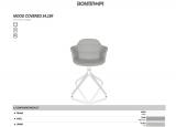 Bontempi Mood Dining/Desk Chair with Swivel Base - Ex Display, in Stock