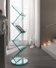 Shelf Scala del Cielo modern design in glass with various shelves Sky stair