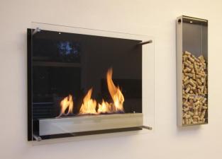 Decoflame Ascot 18 Black Manual Ethanol Fireplace Insert — Modern