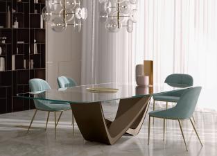 Bontempi Bach Dining Table in Glass