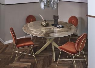 Bontempi Barone Round Ceramic Dining Table