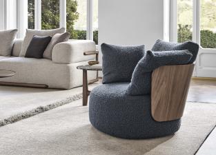 Porada Calin Armchair with Swivel Base