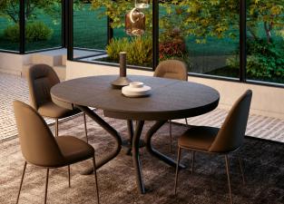 Ozzio Cirkle Round Extending Dining Table