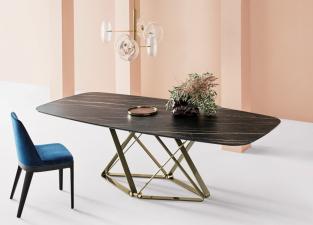 Bontempi Delta Barrel Top Dining Table