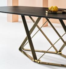 Bontempi Delta Barrel Top Dining Table