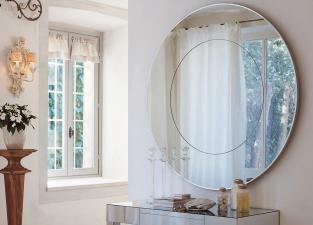 Porada Four Seasons Round Glass Mirror