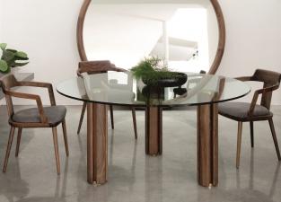 Porada Quadrifoglio Crystal Round Dining Table