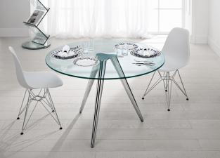 Tonelli Unity Round Glass Dining Table